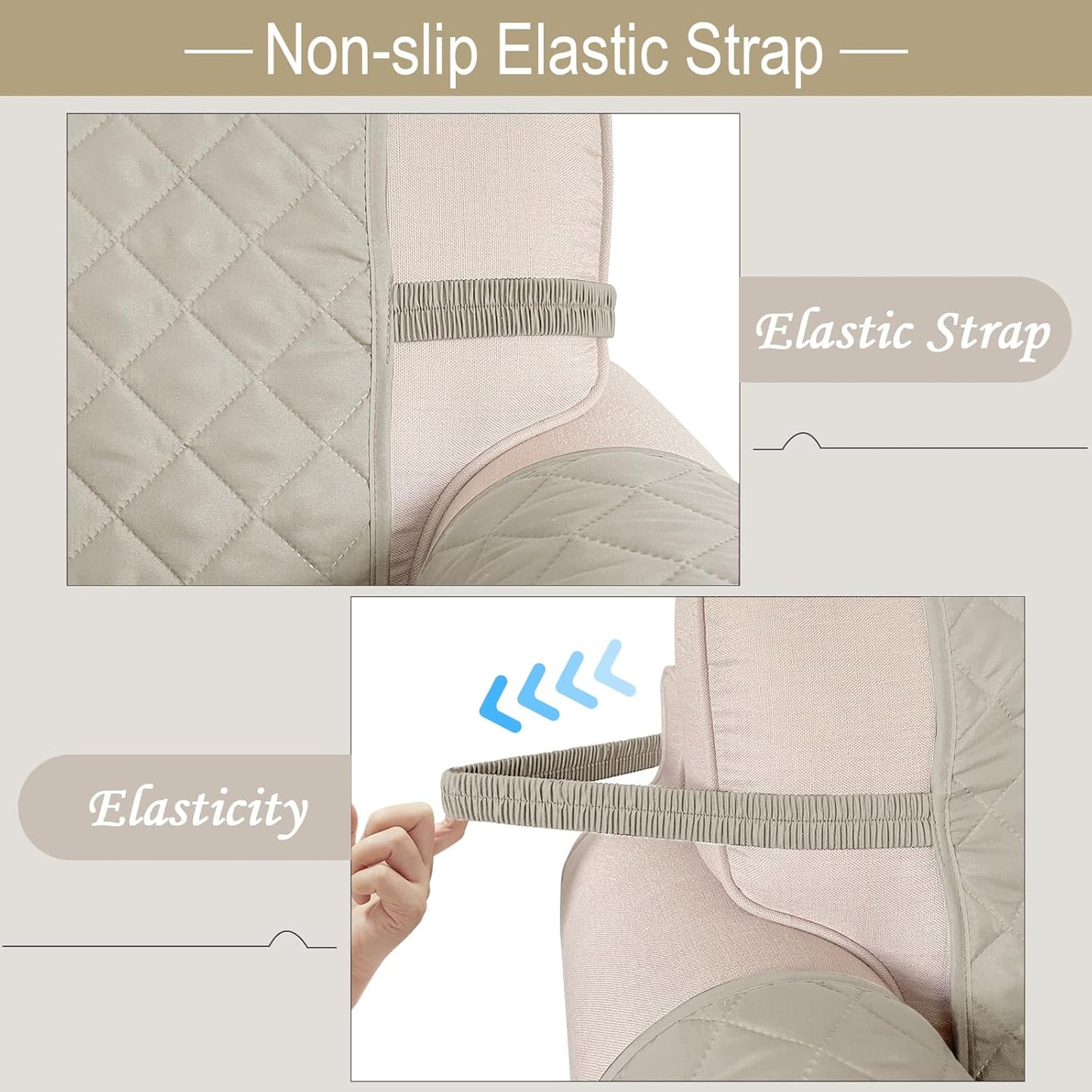 Reversible Loveseat Sofa Covers Couch Cover Furniture Protector(Loveseat,Beige/Beige)