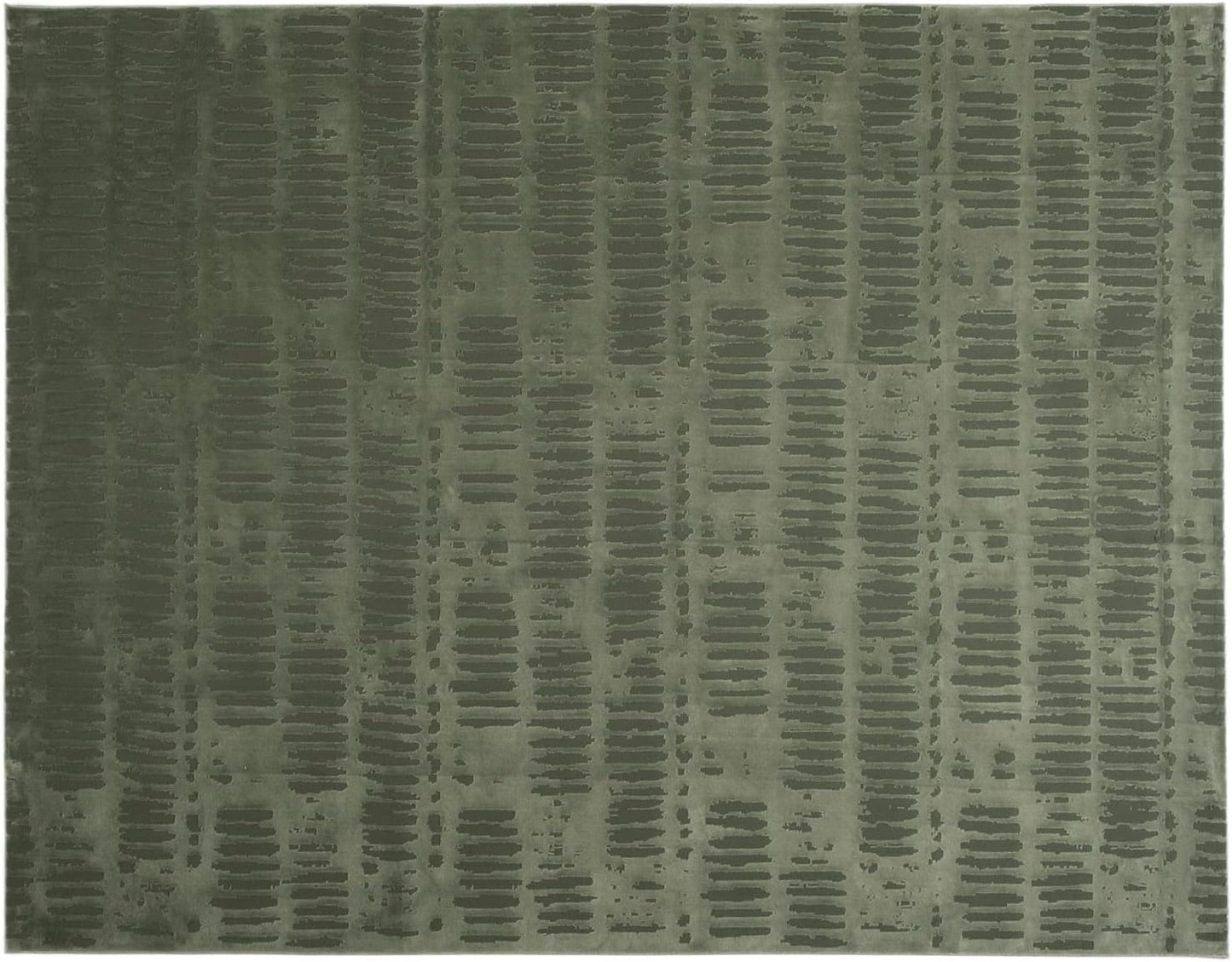 Revival Rugs Shell 7'10"x10' Washable Area Rug for Living Room Bedroom - 100% Recycled Oeko-TEX Certified, Medium Pile, Green