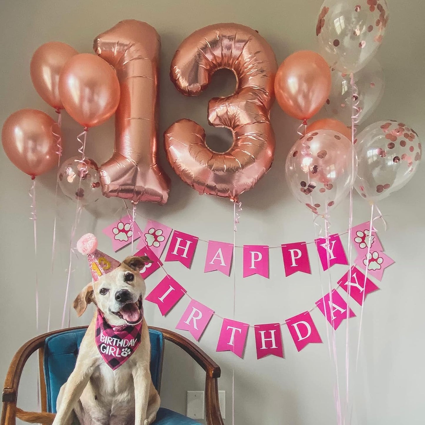 40 Inch Rose Gold Number 4 Balloon for Girls, Large Self Inflating Foil Number Balloons 0-9, Digit 4 Helium Balloons for Women 40th Anniversary 4th Birthday Engagement Party Decoration Supplies