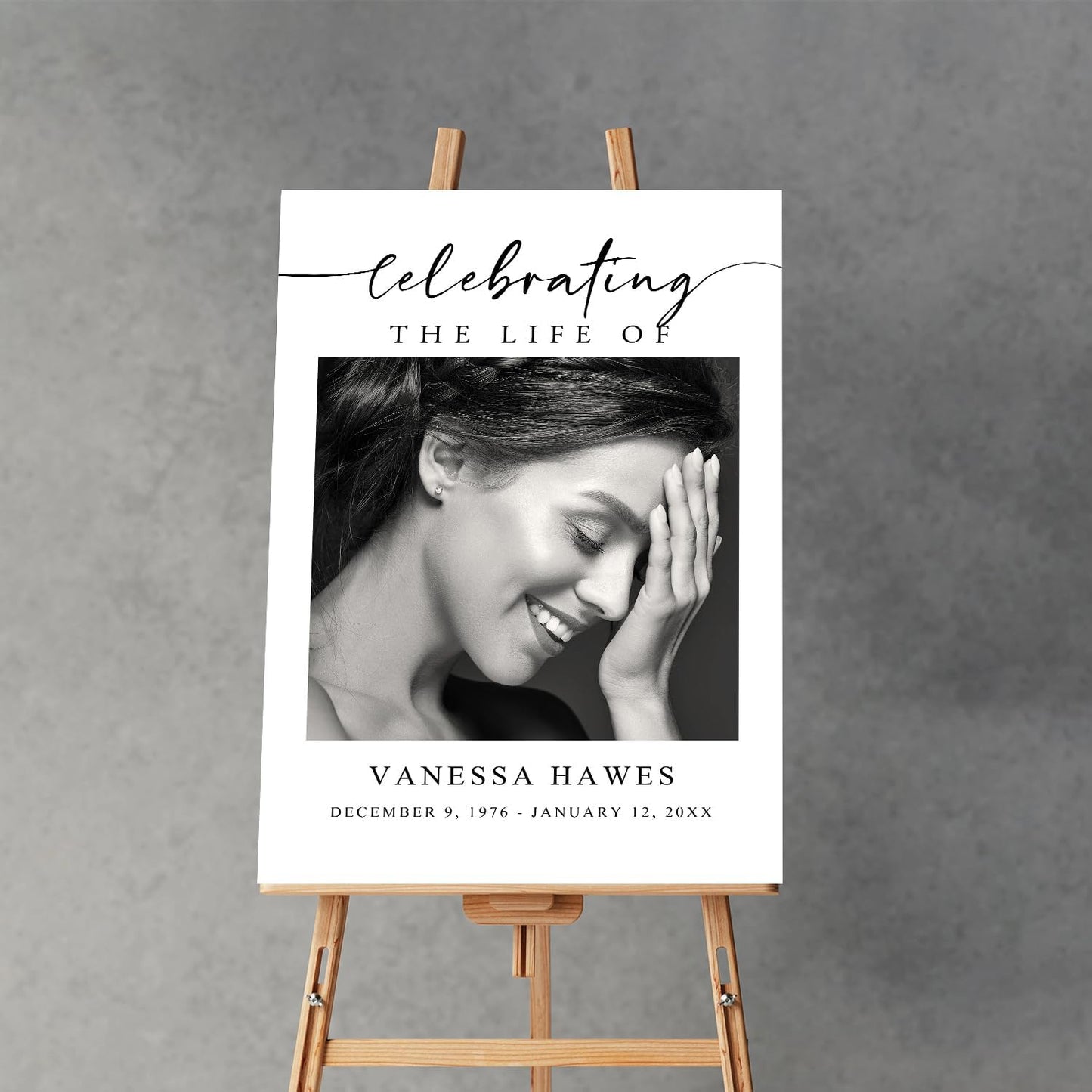 Funeral Welcome Sign, Celebration of Life Decoration, Large Funeral Sign, Memorial Sign, Funeral Decor, In Loving Memory Welcome Sign, Funeral program, Obituary Memorial Sign