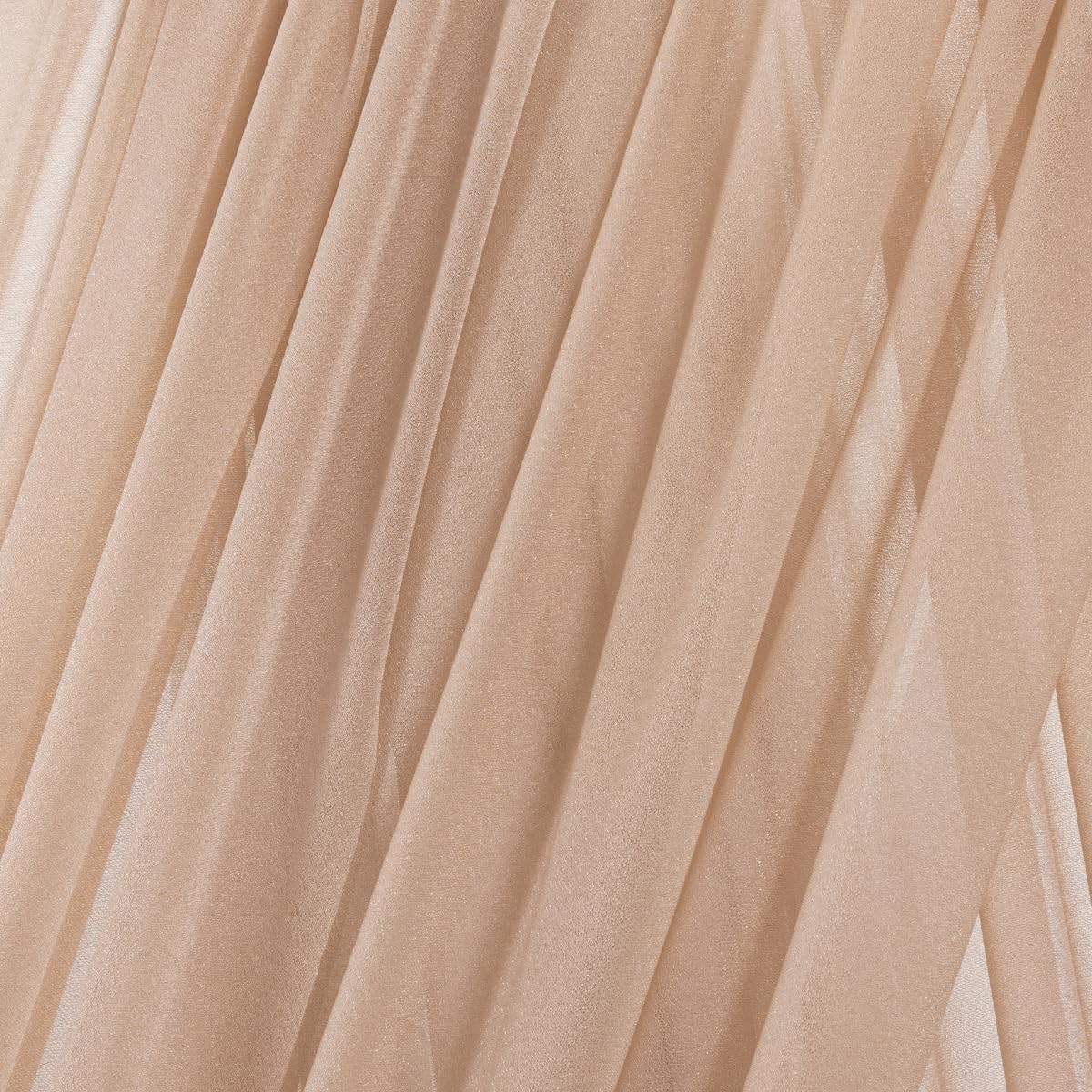 MLMC Nude Wedding Arch Draping Fabric 1 Panel 29" x 20 FT Extra Long Gauze Drapes Sheer Backdrop Curtains 6.6 Yards Outdoor Drapery Panels for Wedding Anniversary Ceiling Decoration