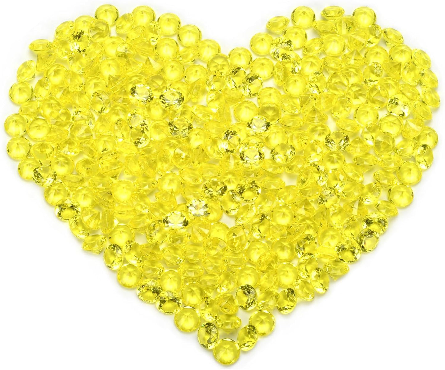Fake Diamond Christmas Decoration, 280 pcs 20 mm Acrylic Diamond for Table Scatters Vase Fillers Yellow