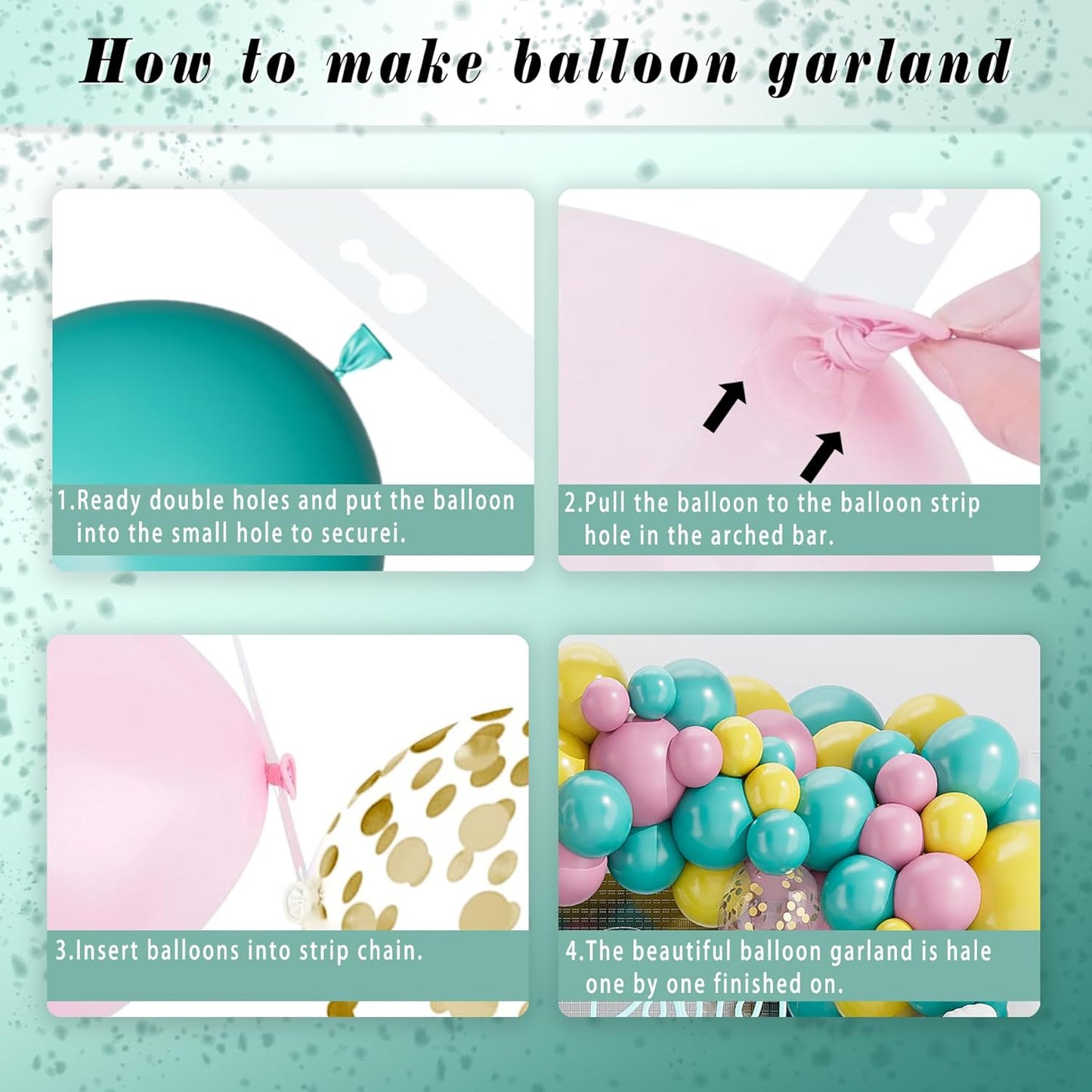 Teal Pink Yellow Daisy Garland Arch Kit, 132 Piece Blush Confetti Latex Metal Aluminum Foil Balloons for Girls Birthday Baby Shower Party Decor Supplies