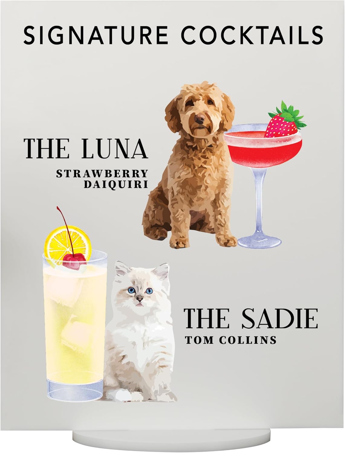 Pet Signature Drink Wedding Signs