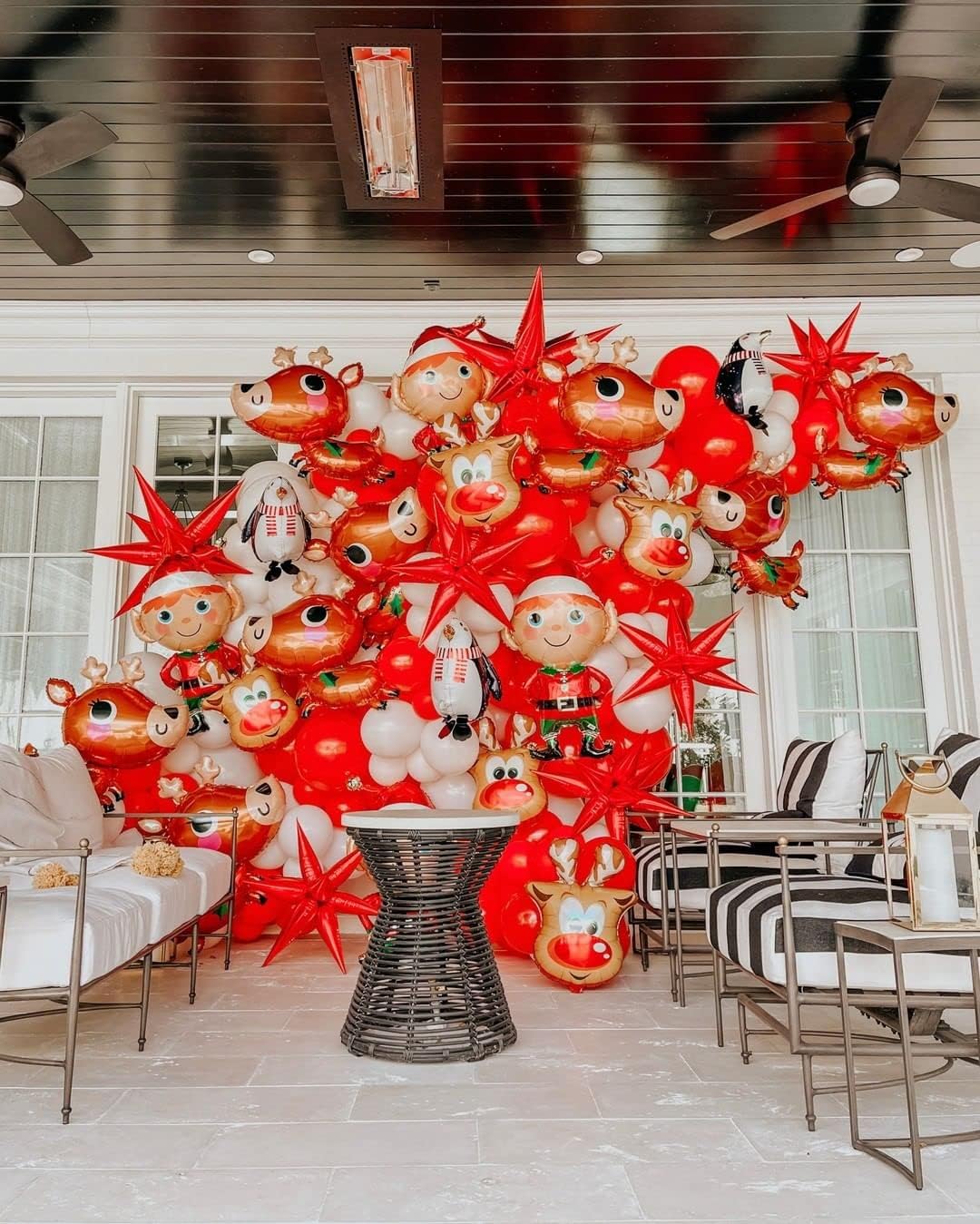 3pcs 26inch 3D Explosion Star foil balloon, christmas day red Foil Cone star burst Balloons for Birthday Wedding New Year Party Event