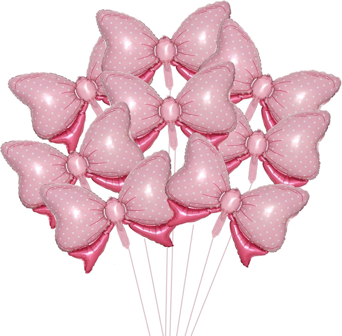 36 Inches Bow Foil Balloon Huge Bowtie Pink Balloon for Baby Shower, Wedding, Kids Theme Party Decoration (Pink 2)