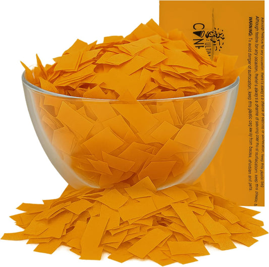 Ultimate Confetti, Orange Tissue Paper Confetti - Rectangular Fluttering Biodegradable Confetti for Cannon and Launcher use – Best for Wedding, Parties, Concerts and Live Events - 1 lb, 16 oz