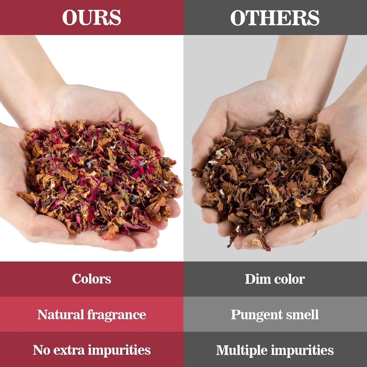 Sukh 8Packs Dried Flower Petals - Biodegradable Wedding Confetti,Natural Real Dried Flower Rose Petal Wedding Confetti for DIY Spa Bath Salts,Soap Making,Candle,Resin Jewelry Crafts,Party Decoration