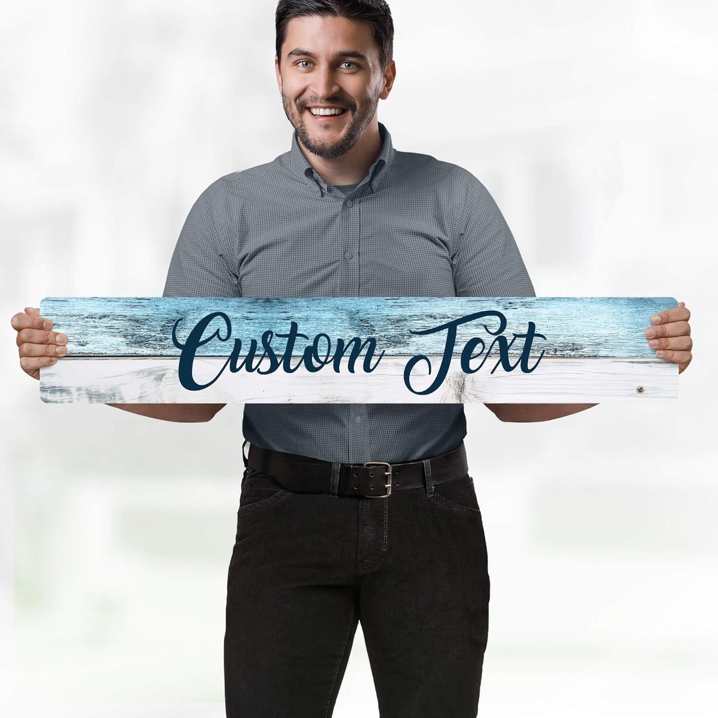 Custom Sign, Custom Street Sign, 11 Font Colors, 13 Font Styles, 4 Hole Options, 22 Sizes, 6x36 Inches, Rust Free DiBound, Fade Resistant, Made in USA by My Sign Center (Coastal)