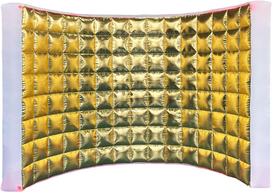 SAYOK Inflatable Photo Booth Wall (Gold, 119' 'x 59''x 91'') Selfie Booth Backdrop, Photo Booth Enclosure Inflatable Photo Shoot Background Golden Wall for Wedding Party Exhibition Event