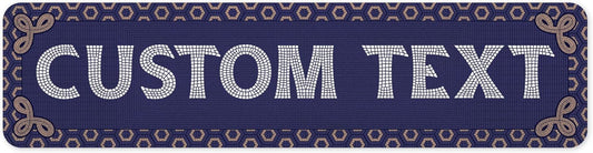 Custom Sign, Custom Street Sign, 11 Font Colors, 13 Font Styles, 4 Hole Options, 22 Sizes, 8x32 Inches, Rust Free DiBound, Fade Resistant, Made in USA by My Sign Center (Fauxsaic 1)