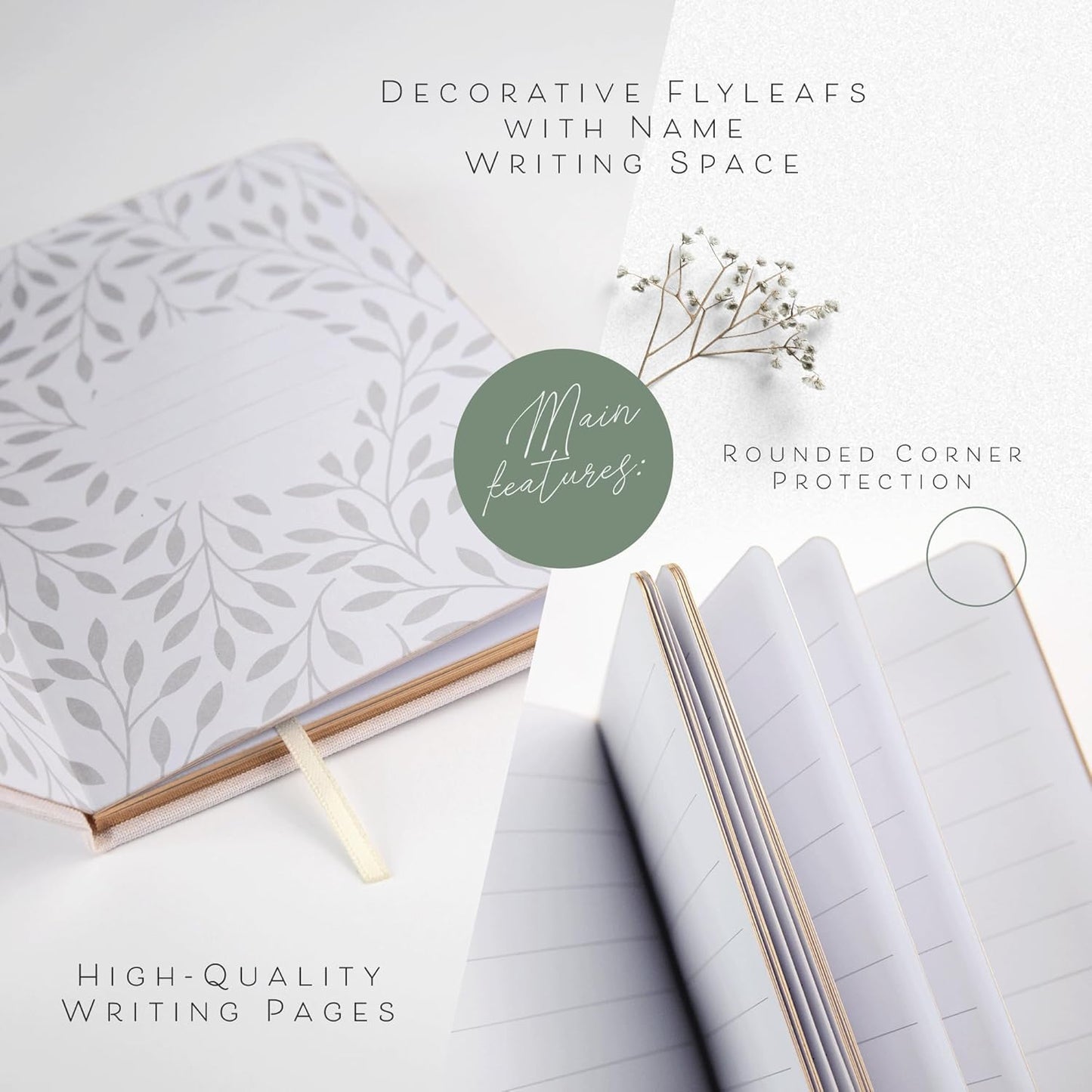 ARTESORI Vow Books His and Hers - Linen Wedding Vow Books Perfect as Bride & Groom Gifts, Wedding Registry Ideas - His & Hers Gifts Wedding Vow Book - Wedding Essentials & Accessories