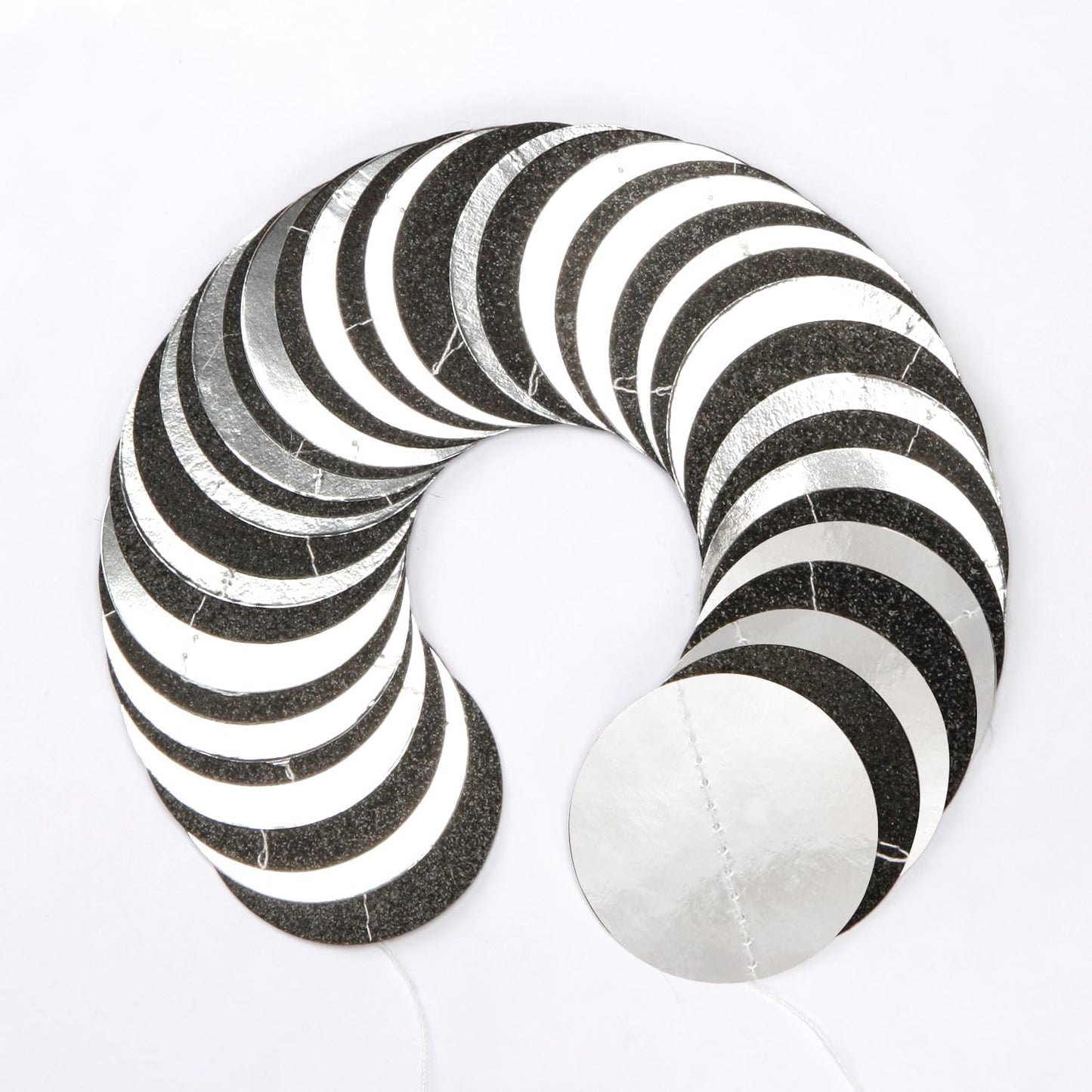 Black-Silver Birthday Graduation Party-Decorations Streamers - 52Ft Hanging Paper Garland Banner,Bachelorette Wedding Baby Bridal Shower New Years Supplies Backdrop Decor Hugtmr