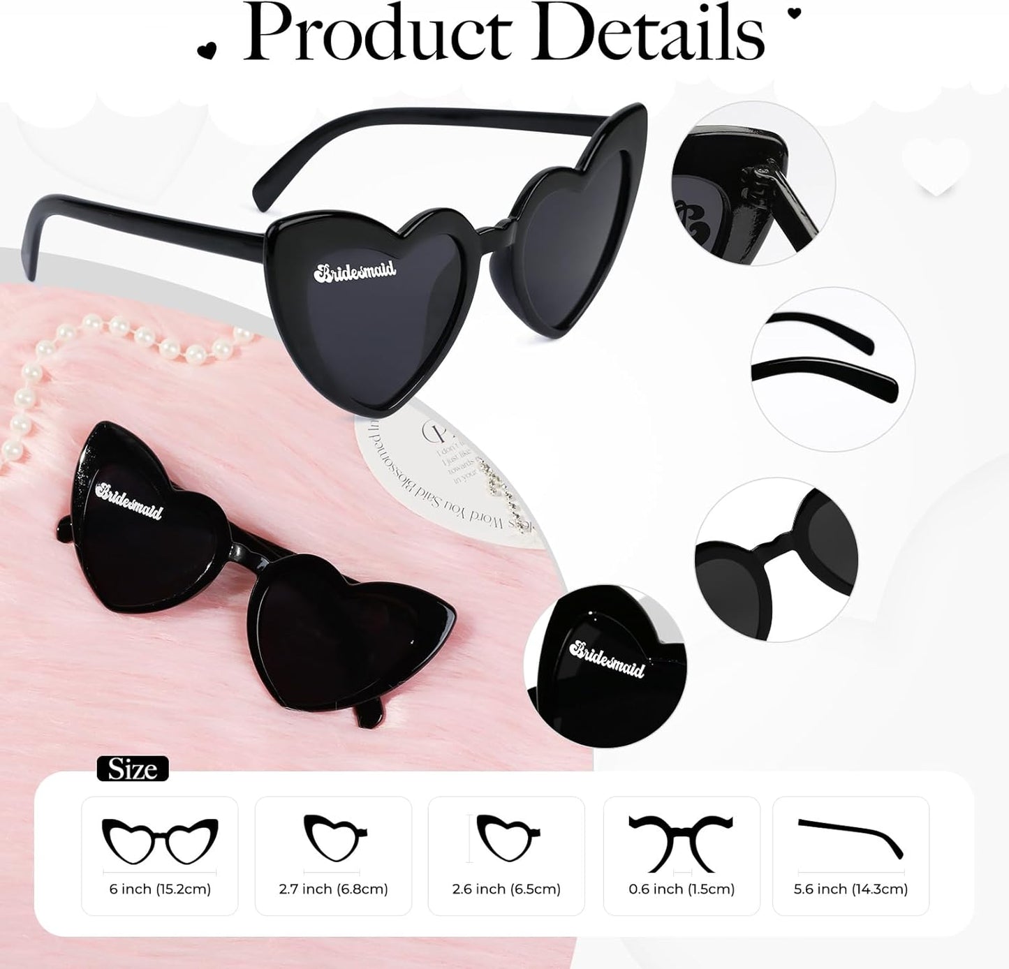 YOGFIT Heart Sunglasses for Women Fashion Classic Love Eye Protection Sunglasses Vintage Cute Heart Sunglasses