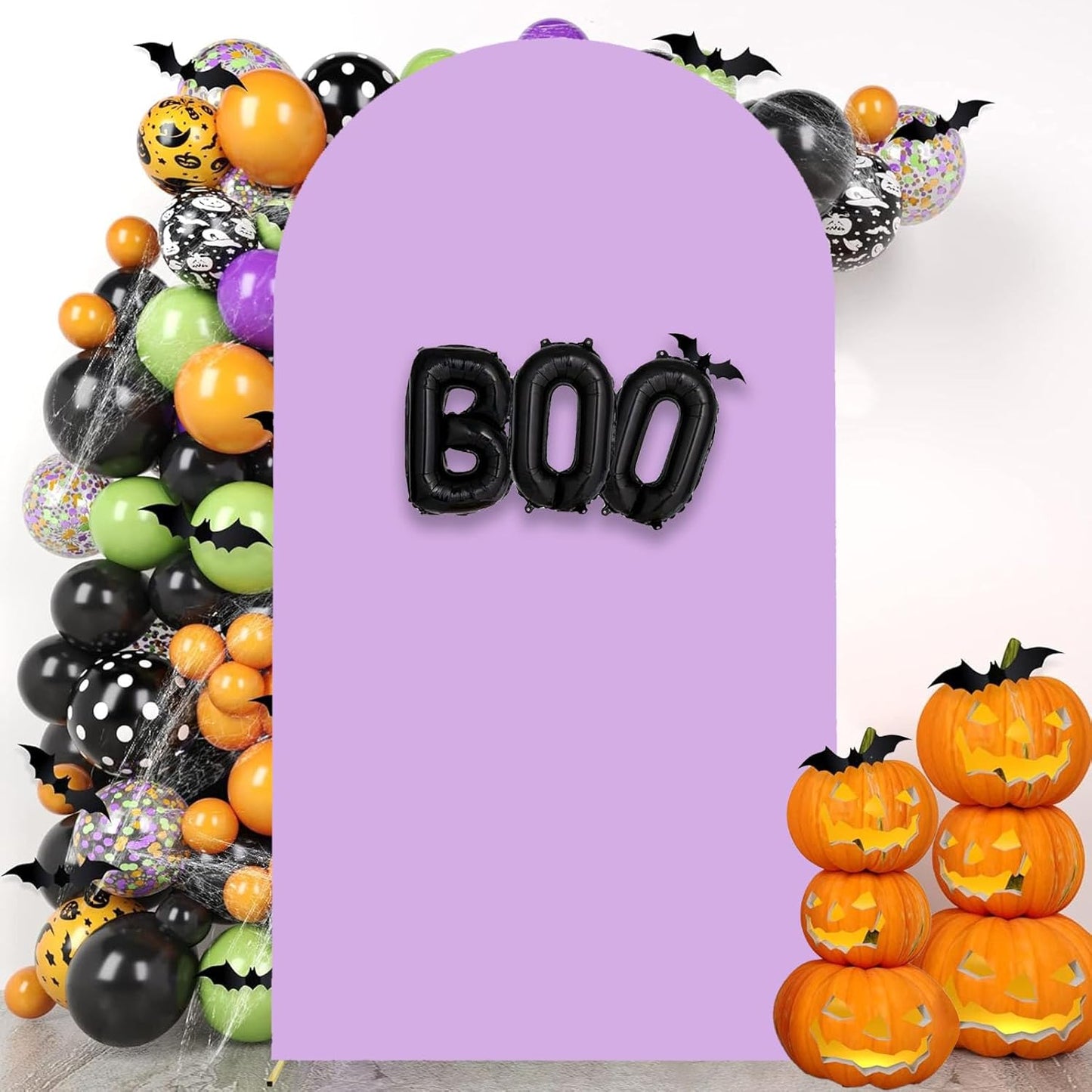 Lavender Arch Cover 7.2ft Purple Arch Backdrop Covers Halloween Chiara Arch Frame Back Drop Cover Spandex Fitted Arch Panels Backdrop Stand Cover for Baby Shower Happy Birthday Prom Decoration