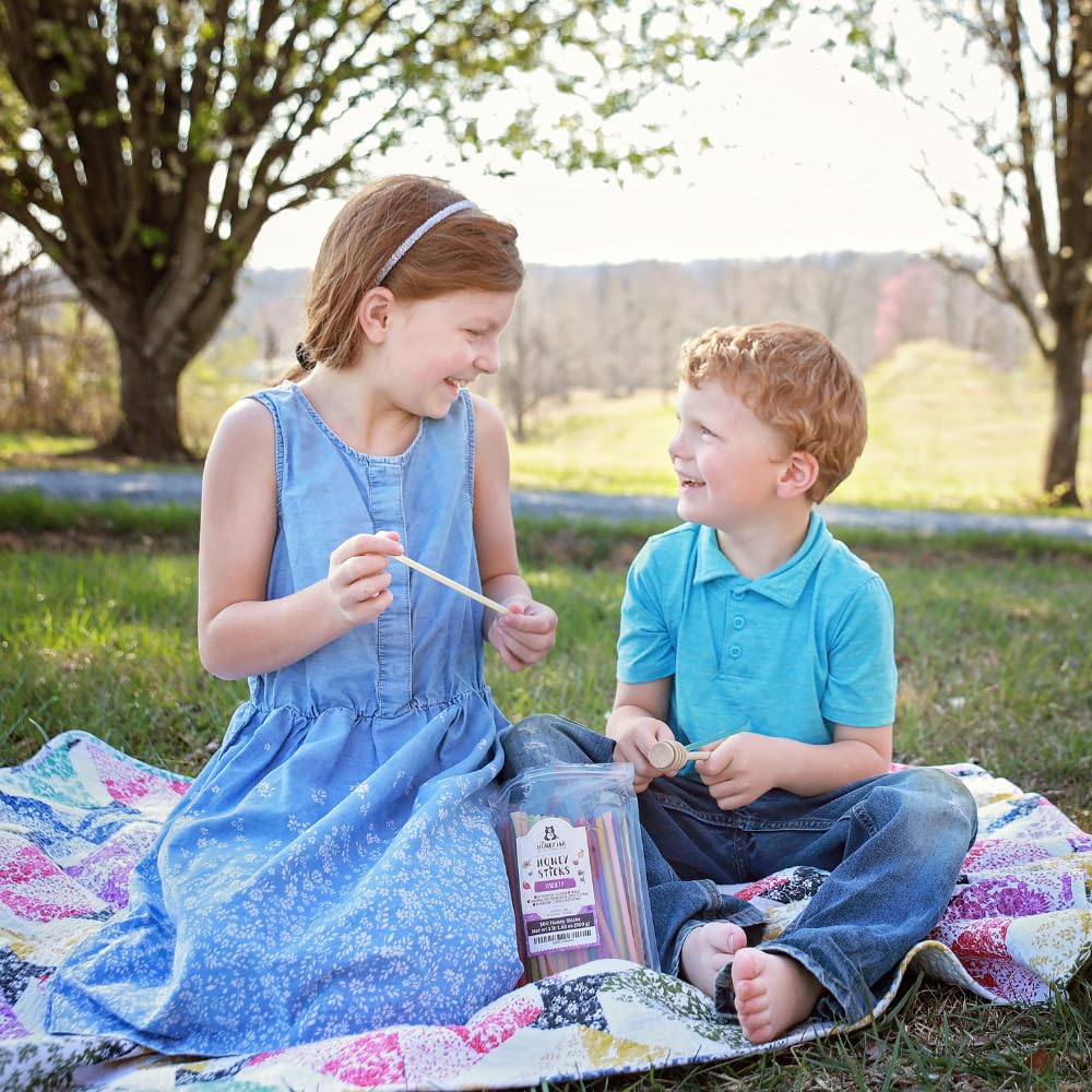 The Honey Jar Variety Pack Honey Sticks - Pure Honey Straws For Tea, Coffee, or a Healthy Treat - One Teaspoon of Flavored Honey Per Stick - Made In The USA with Real Honey - (50 Count)