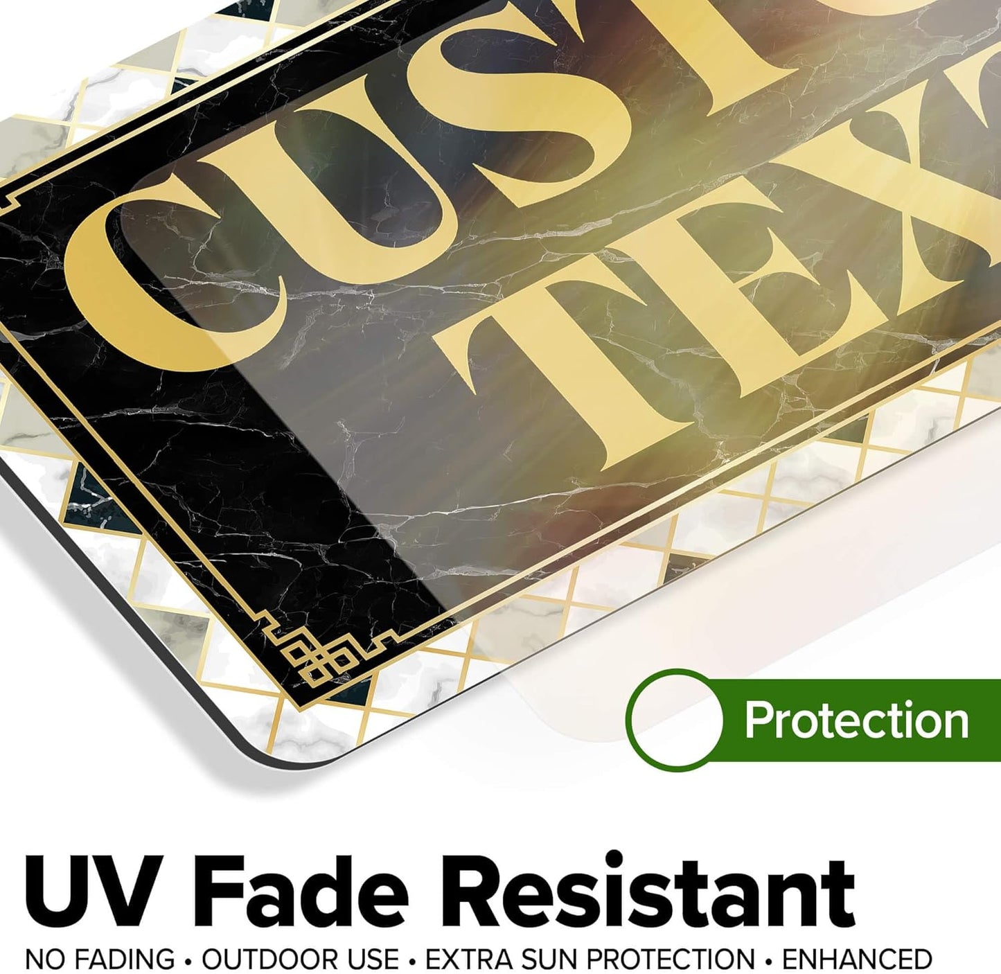 Custom Sign, Custom Street Sign, 11 Font Colors, 13 Font Styles, 4 Hole Options, 22 Sizes, 6x12 Inches, Rust Free DiBound, Fade Resistant, Made in USA by My Sign Center (Marble Tile)