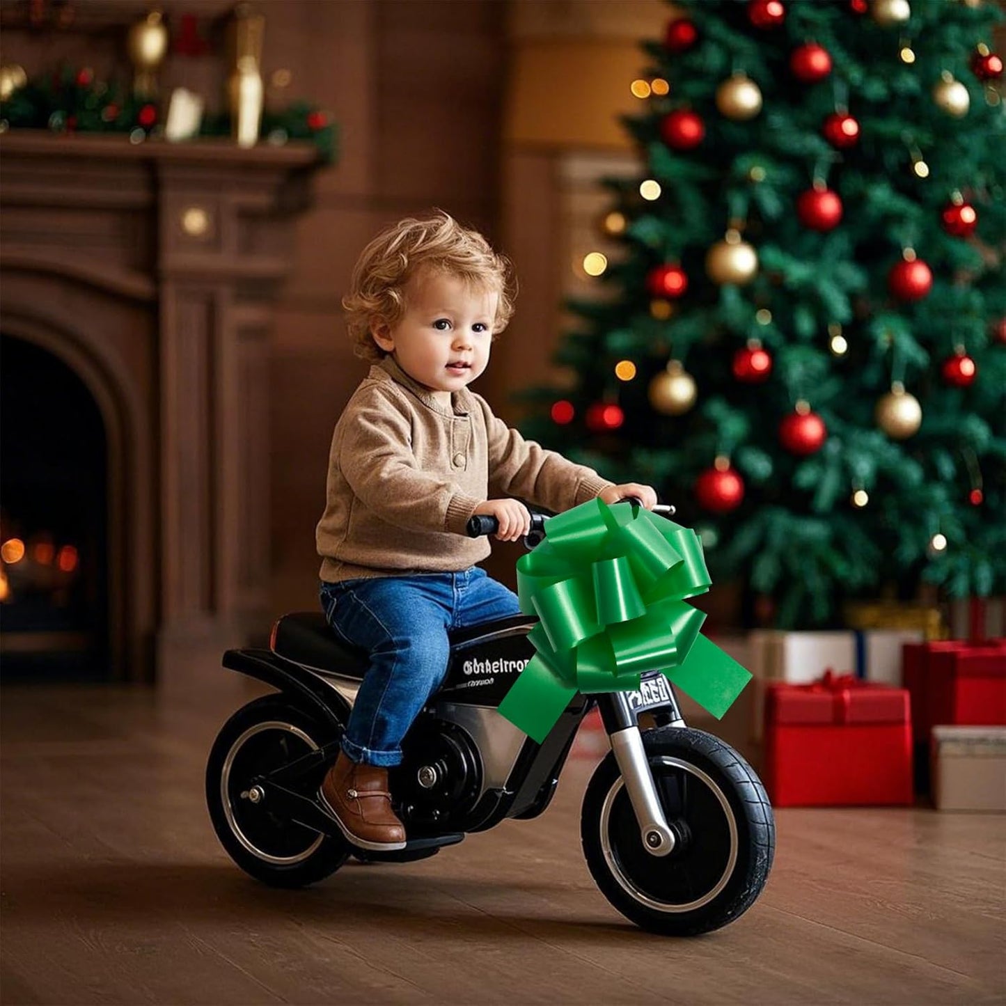 12 PCS 6 Inch Green Pull Bows - Perfect for Gift Wrapping, Wedding Decor, Car Bows, Birthday Parties, Christmas and Valentine's Day