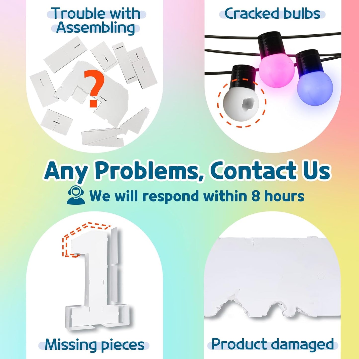 imprsv 3FT Colorful Marquee Numbers,18 Colors Number 4 with Remote, Light Up Numbers Sign for 24th 40th Birthday Decorations Anniversary Party Decor, Pre-Cut Foam Board Kit, Mosaic Numbers for Balloon