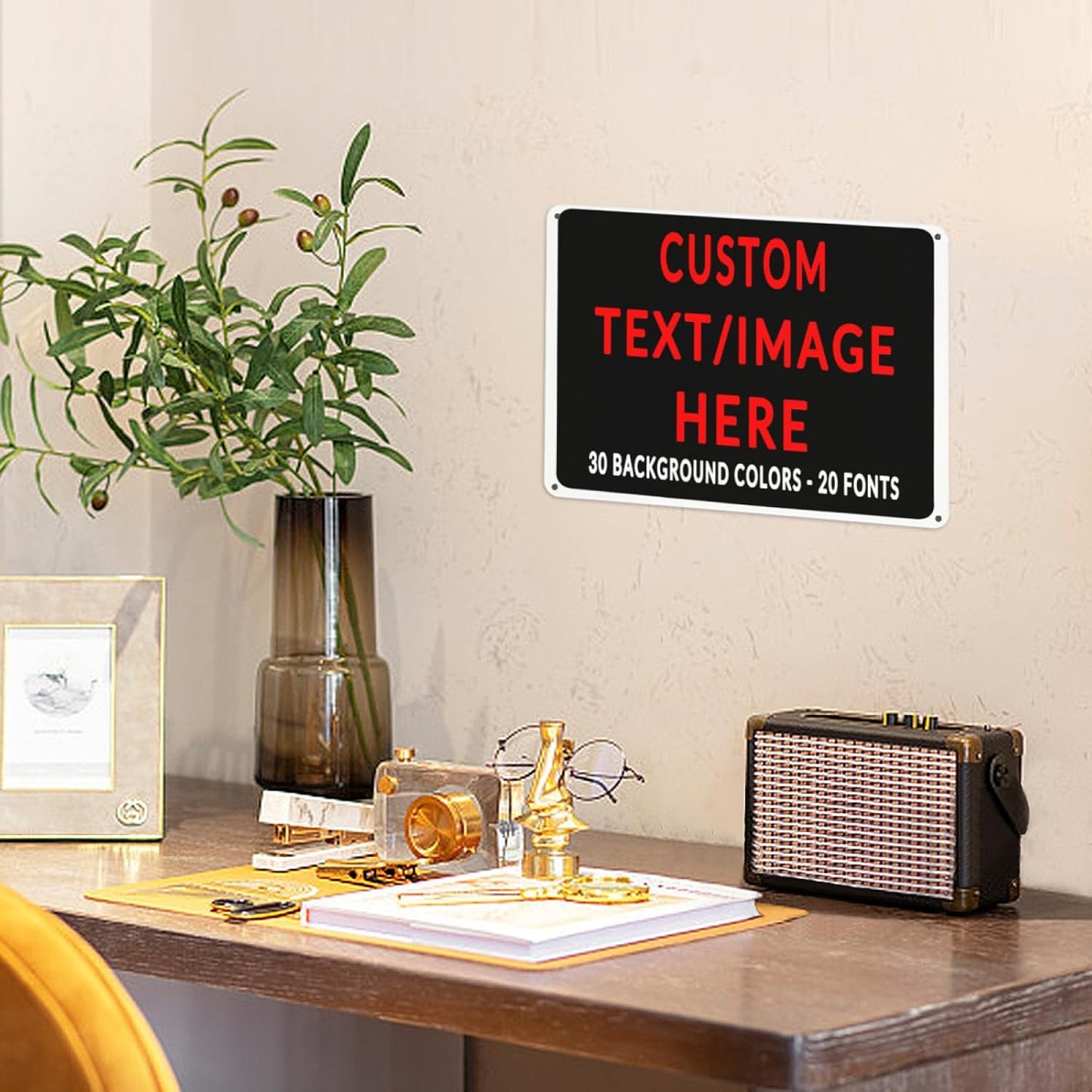 Custom Sign Personalized Custom Metal Sign, Customize For Office, Business, Workplace, Office, Home, Delivery Signs 12x16