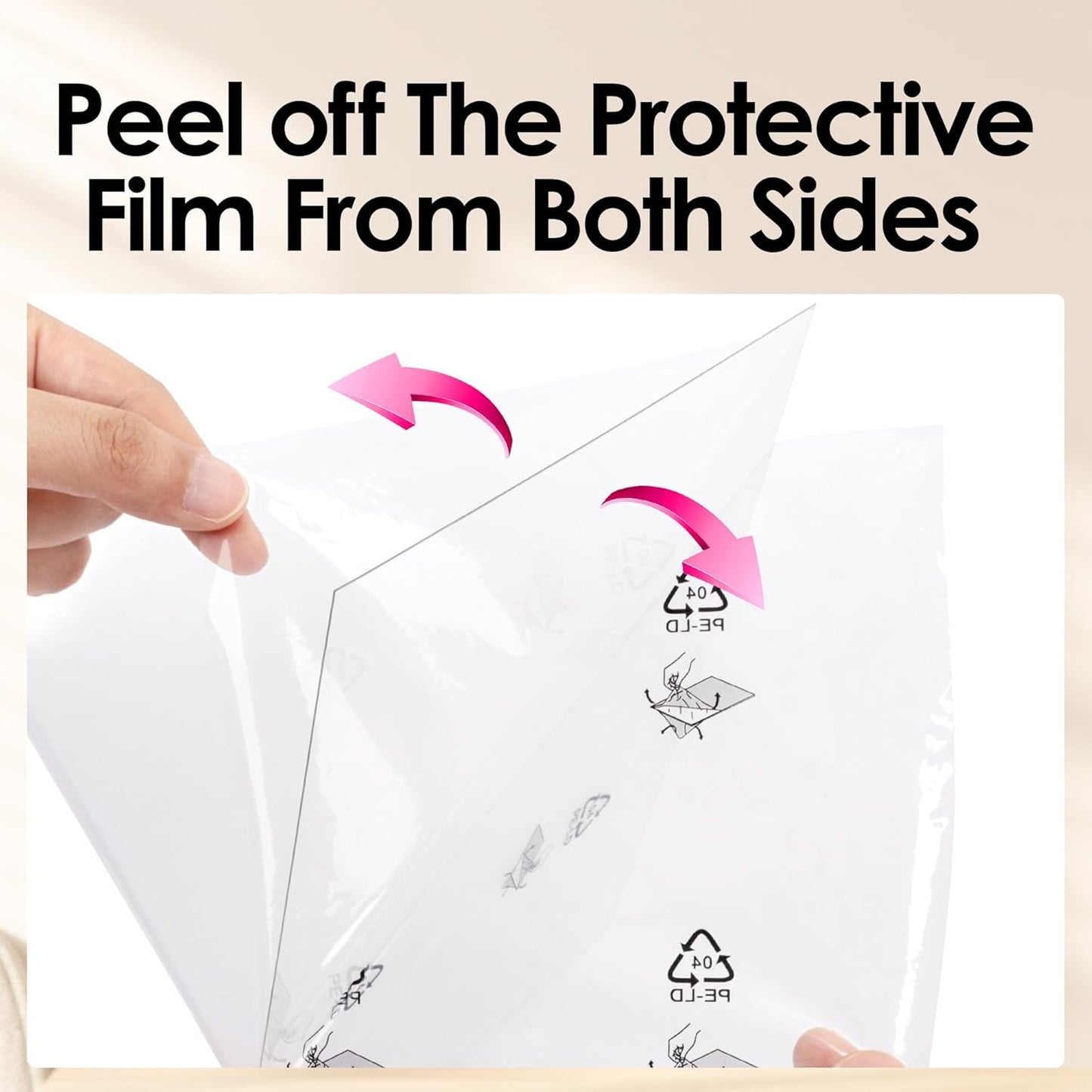 FIXSMITH 8.5x11 Picture Frame, Black Photo Frame with HD Plexiglass, Display Pictures 6x8 with Mat or 8.5x11 Without Mat, Picture Frames Collage for Tabletop or Wall Display, 1 Pack