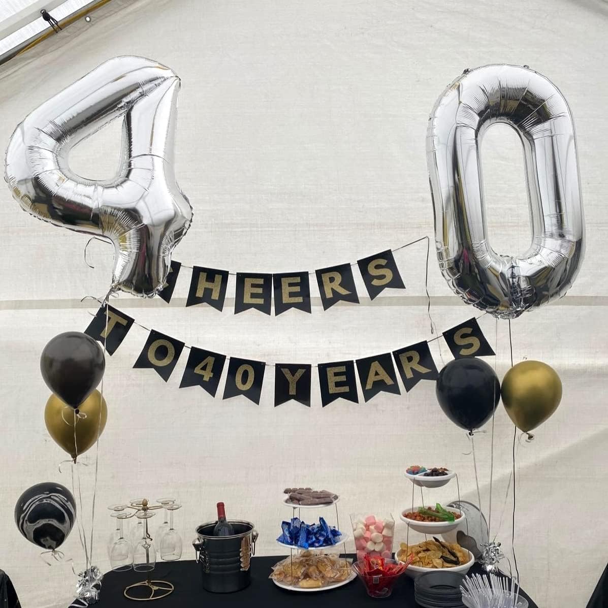 Silver Number Balloons, 40inch Large Number 4 Foil Helium Balloons for Girls Women, Self Inflating Number Balloons 0-9 for Men Boys 4th 14th 40th Birthday Anniversary Party Celebration Decoration