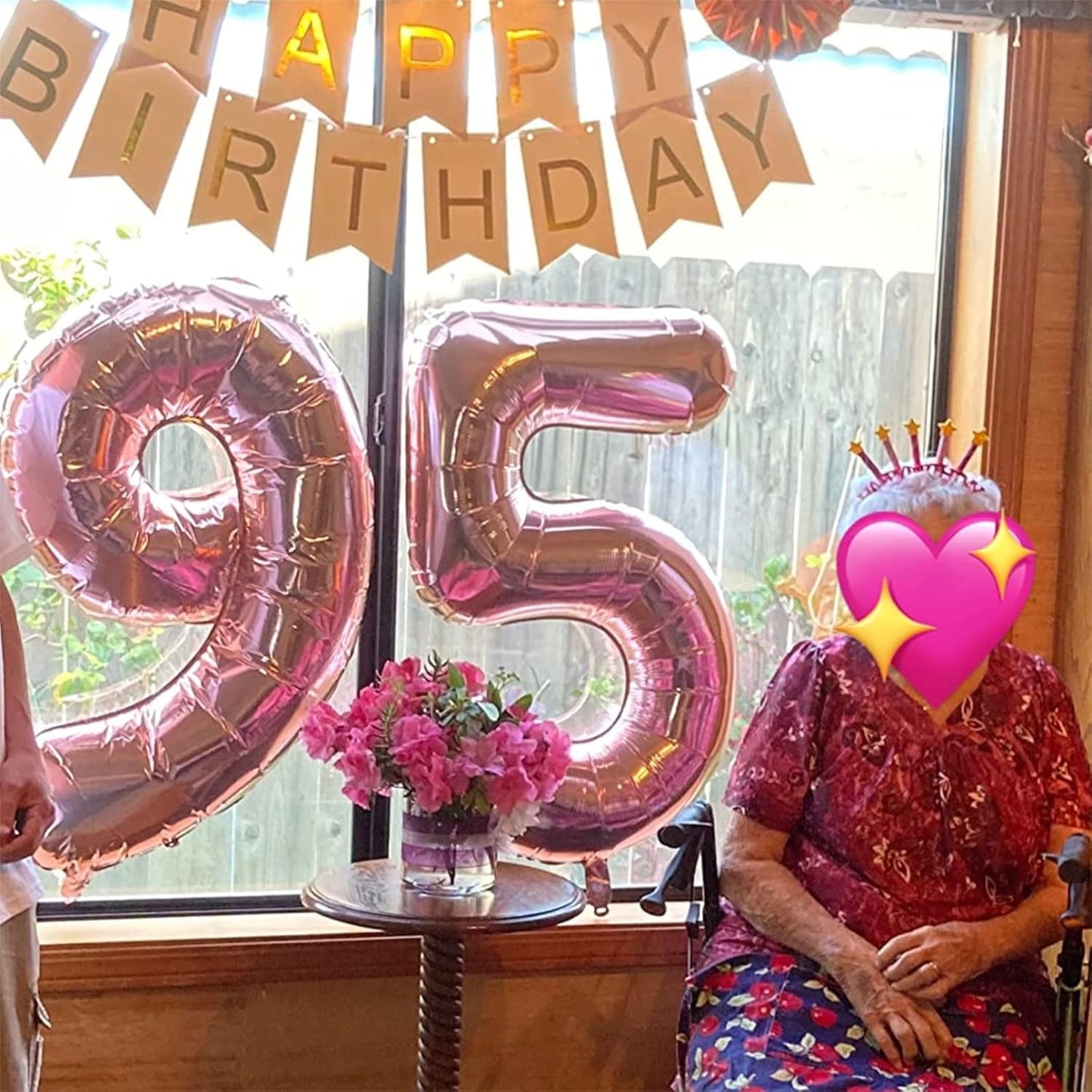 40 Inch Rose Gold Large Numbers Balloons 0-9, Self Inflating Foil Number 9 Helium Balloons for 9th Girls, Big Digit 9 Balloons for Women Birthday Party Anniversary Graduation Supplies Decorations