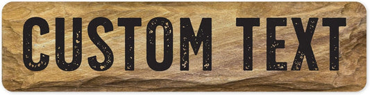 Custom Sign, Custom Street Sign, 11 Font Colors, 13 Font Styles, 4 Hole Options, 22 Sizes, 8x32 Inches, Rust Free DiBound, Fade Resistant, Made in USA by My Sign Center (Stone)