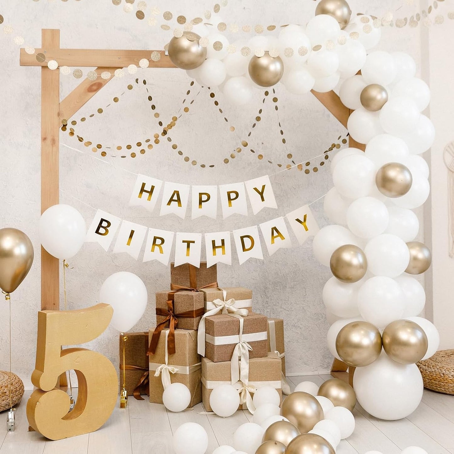 Balloon Arch Strip Kit, 20 PCS Balloon Arch Clips & 65.6Ft Tape Strip & 400 Glue Points Dots, Suitable for Party Wedding Birthday Decoration