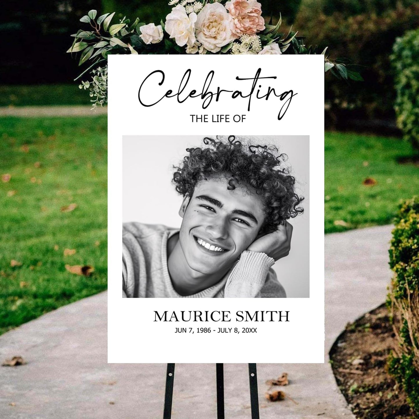 Personalized Funeral Welcome Sign, Celebration of Life Decoration, Modern Funeral Sign, Memorial Sign, Funeral Decor, Celebration of Life Welcome Sign, Celebration of Life Decoration, Funeral program