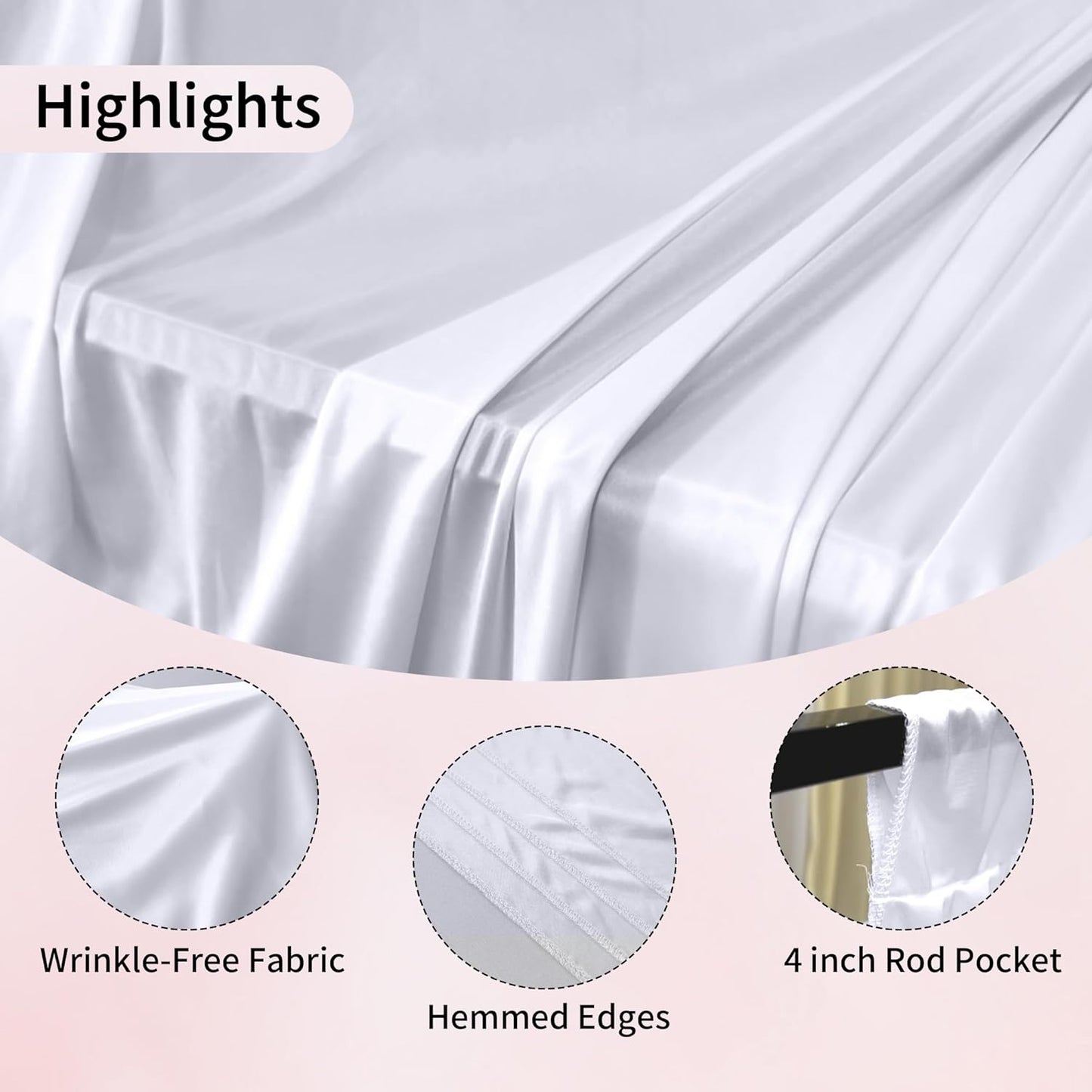 10x10ft Backdrop Curtains for Parties, 2 Panels 5x10ft Photography Backdrop Curtain with Rod Pocket,Backdrop Polyester Background Drapes,Wedding Backdrop Drapes for Birthday Baby Shower Home Decor