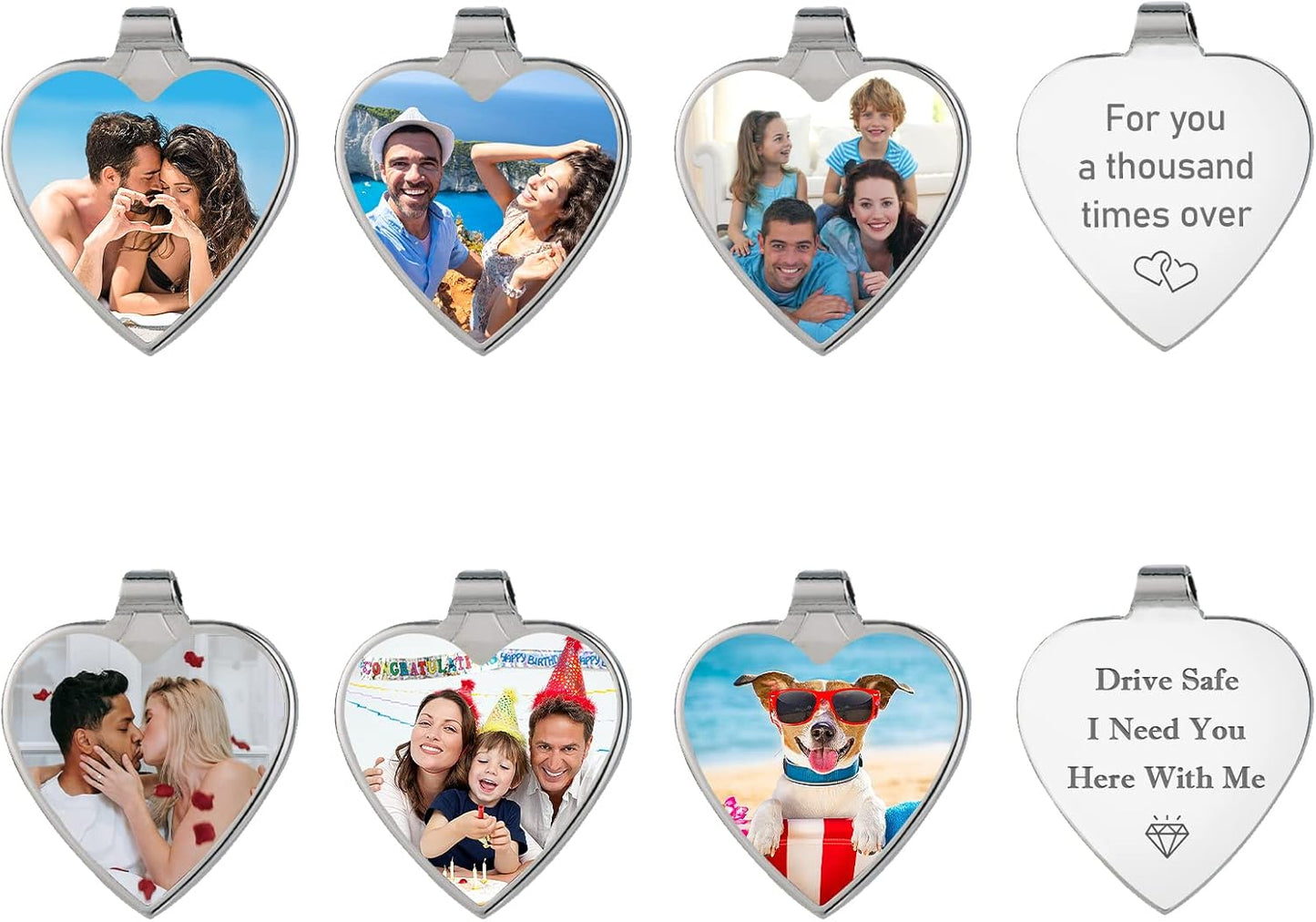 Personalized Custom Keychain with Picture - Turnable Double Sided Colorful Photo Key chains Memorial Gifts for Family Lover
