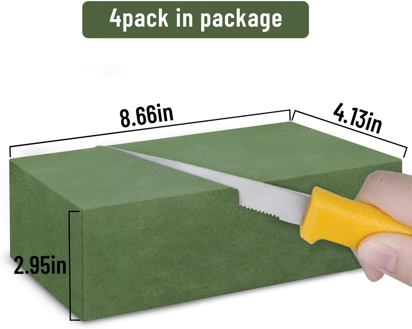 Max Shape Floral Foam Blocks Large 9 Inch,Wet Flower Foam Bricks,Floral Foam for Artificial Flowers and Wedding Holiday Decorations (4)