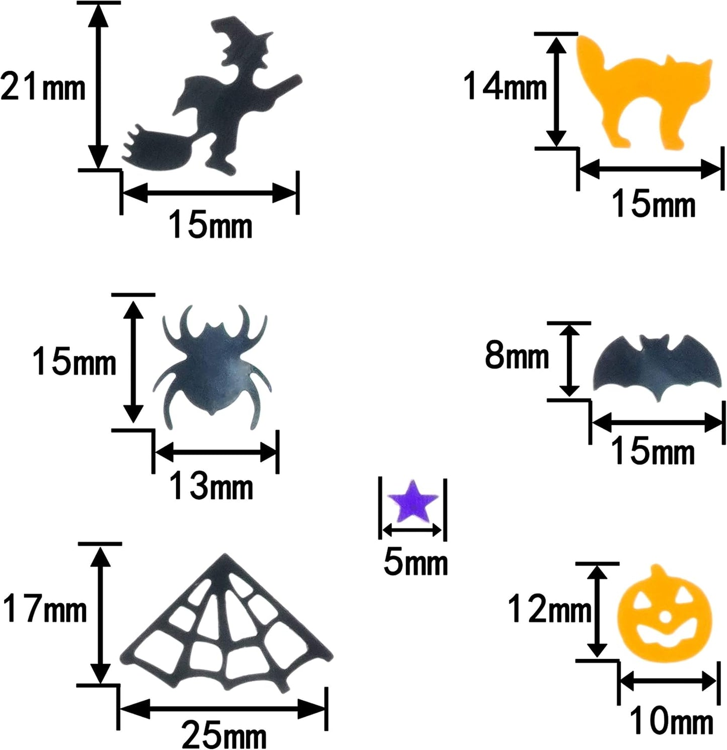 Halloween Party Table Scatter - Pumpkin Spider Webs Foil Metallic Sequins Confetti Trick or Treat Party Sprinkles Decorations, 60g