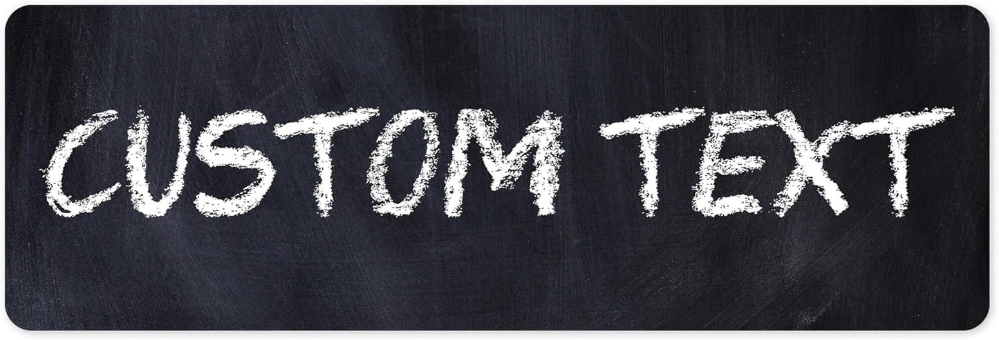 Custom Sign, Custom Street Sign, 11 Font Colors, 13 Font Styles, 4 Hole Options, 22 Sizes, 6x18 Inches, Rust Free DiBound, Fade Resistant, Made in USA by My Sign Center (Chalkboard Black)