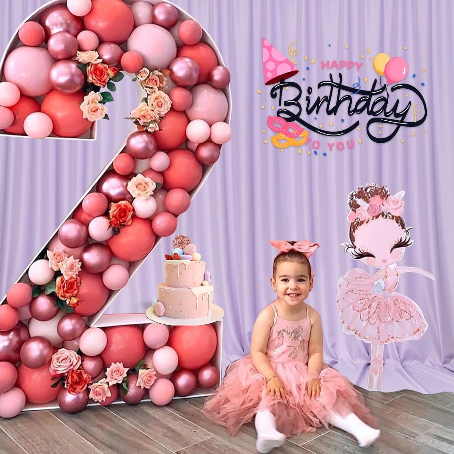 MYSKY HOME 10ft x 8ft Light Purple Curtains - Wedding & Stage Drapes with Rod Pocket, 5ft x 8ft, 2 Panels