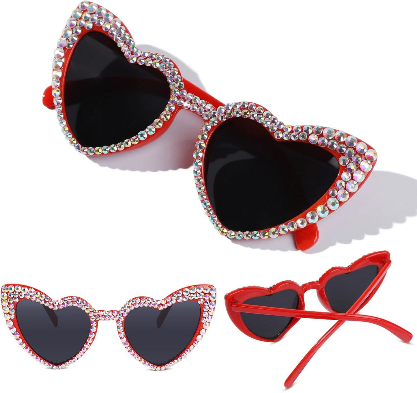 YOGFIT Heart Sunglasses for Women Fashion Classic Love Eye Protection Sunglasses Vintage Cute Heart Sunglasses