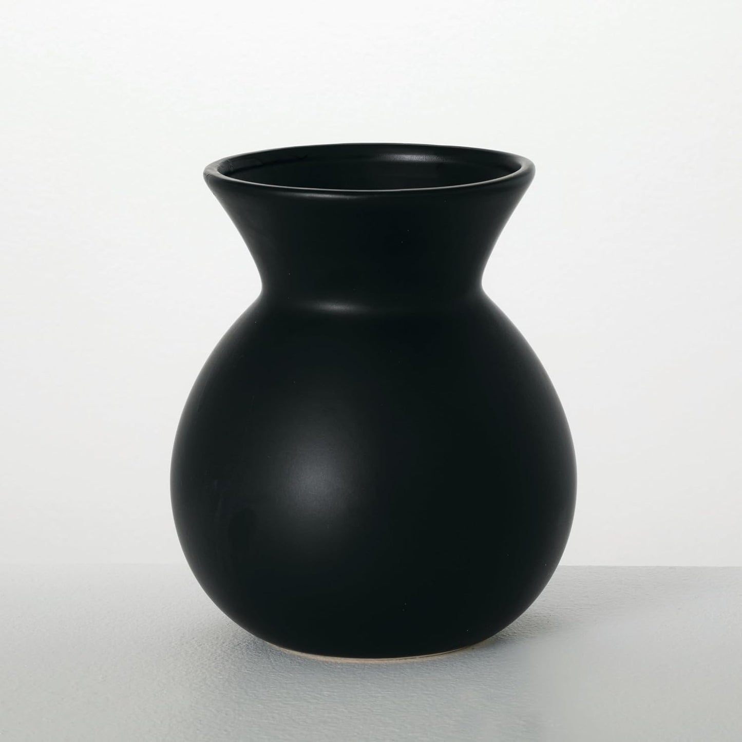Sullivans Ceramic Black Matte Vase, Modern Home Decor, 8.25 inches, Kitchen, Living Room, Office Decor, Versatile Indoor Decoration