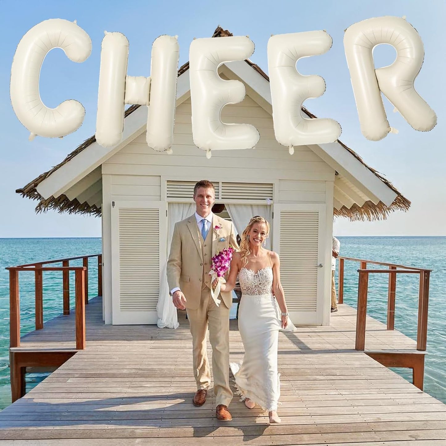 40 Inch Custom Letter Balloons, Giant Alphabet G Foil Name Balloon Cream White, Mylar Self Inflating Beige G, Helium Customize for Women Birthday Party Decoration