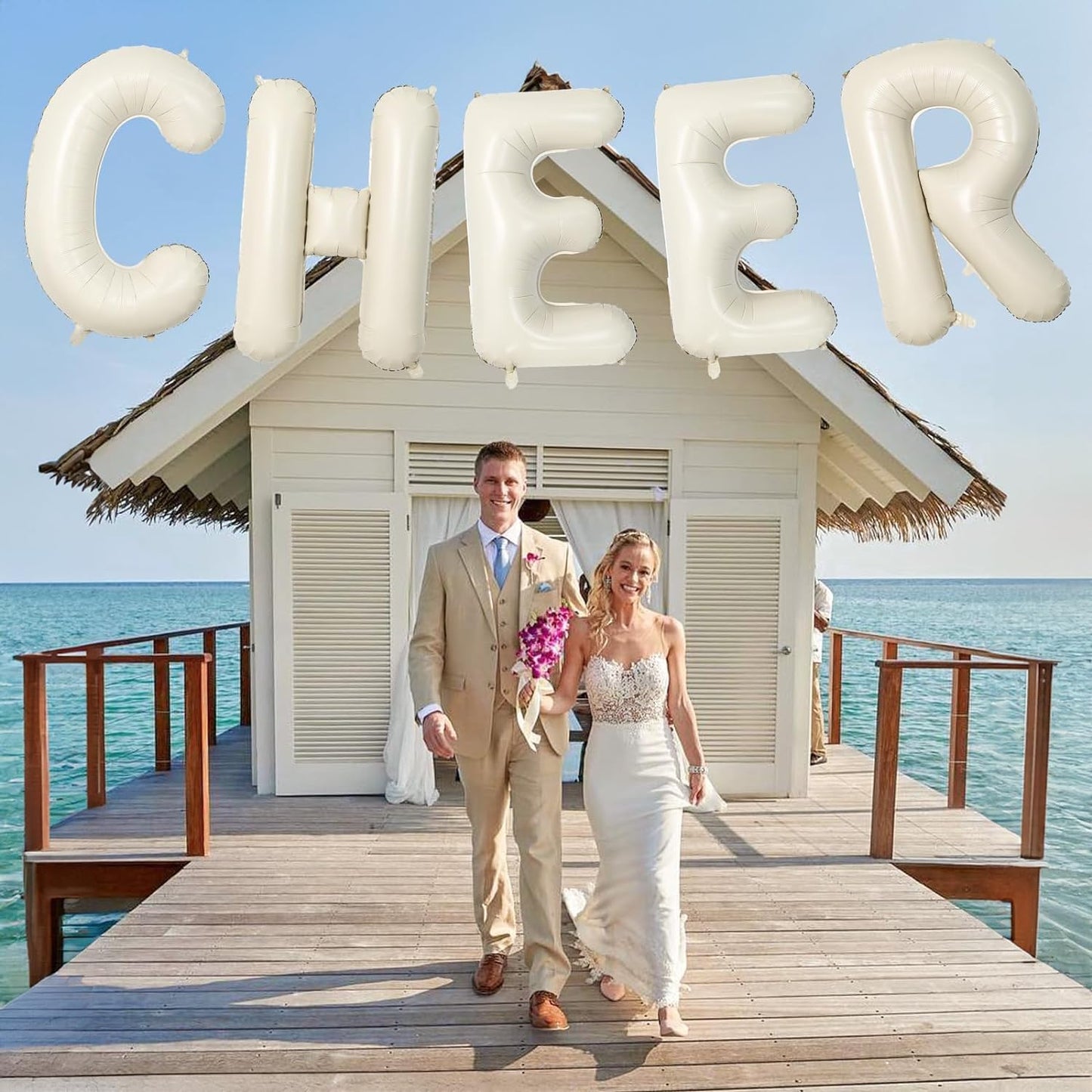 Cream Name Balloon Letters, Large Mylar Helium Alphabet L Custom Balloon Letter Beige Decor, 40 Inch Inflatable Sand White Letter L Foil Customize Balloons for Girls Birthday Party Decoration Supplies