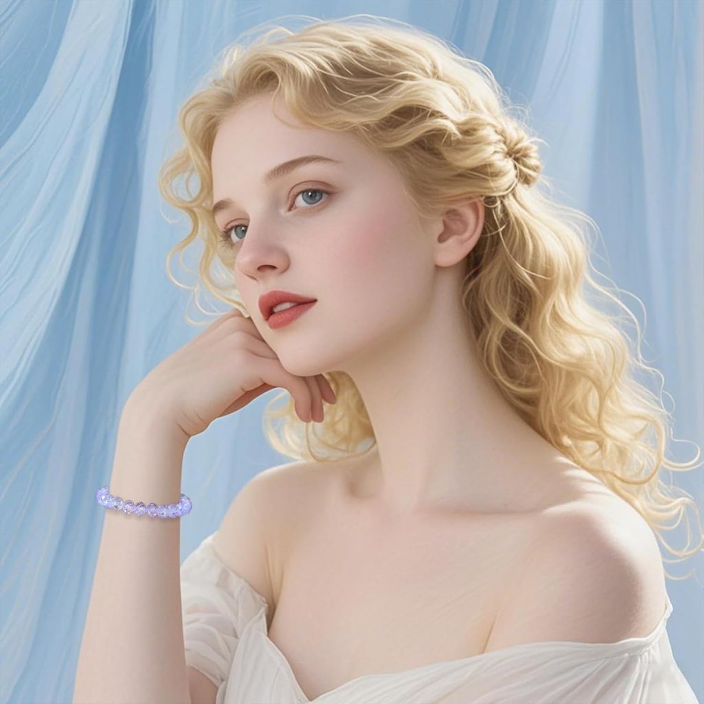 1200Pcs 4mm Crystal Glass Beads for Jewelry Making Beads for Bracelets Necklace Pendants Making Supplies(Light Purple)