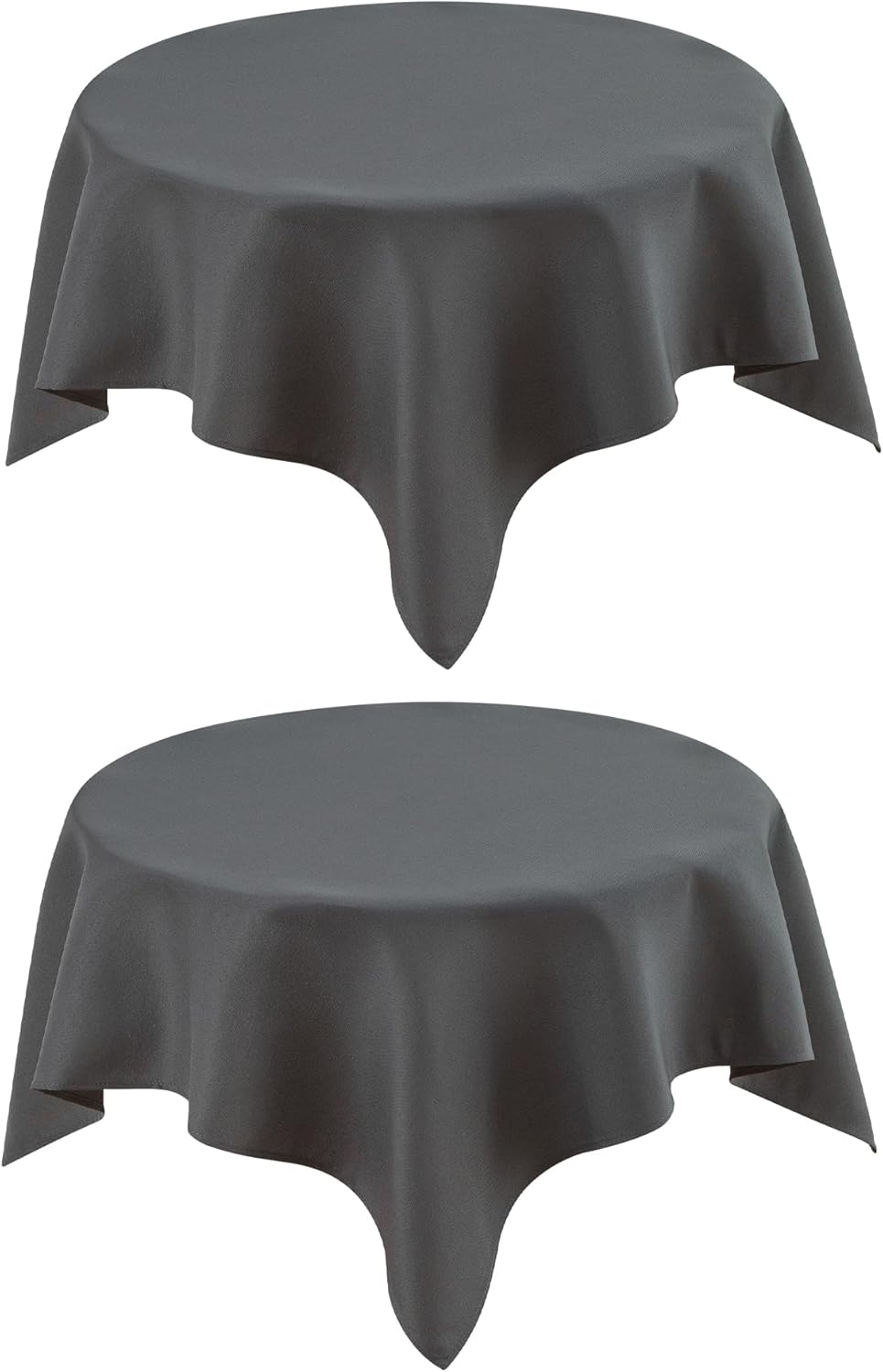 2 Pack Small Square Table Cloth 36X36 Inch Grey Washable Fabric Polyester Solid Table Cover for Night Stand End Table Side Table Outdoor Indoor