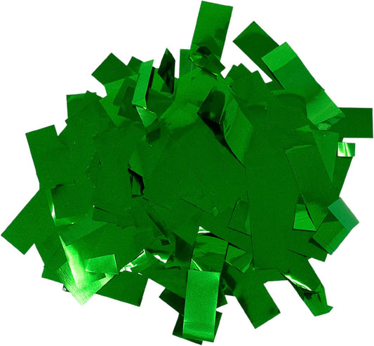 Rectangular Green Mylar Shiny Foil Metallic Confetti for Cannon and Launcher use - Gender Reveal Confetti for Wedding, Parties, Mother’s Day and Live Events - 1 lb, 16 oz