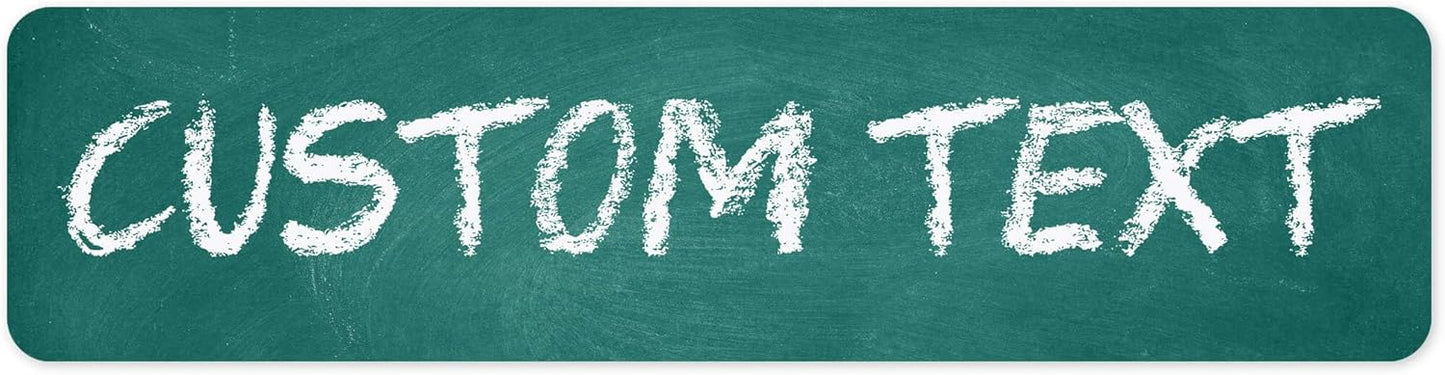 Custom Sign, Custom Street Sign, 11 Font Colors, 13 Font Styles, 4 Hole Options, 22 Sizes, 12x48 Inches, Rust Free DiBound, Fade Resistant, Made in USA by My Sign Center (Chalkboard Green)