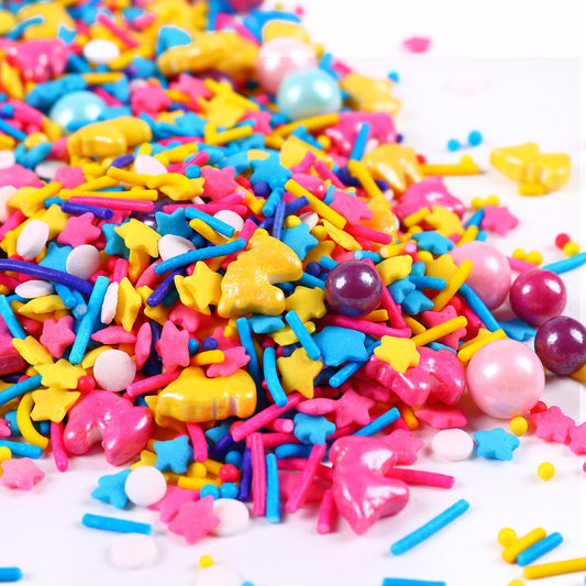 Edible Unicorn Sprinkles for Cake Decorating, Unicorn Sprinkles Mix, Perfect for Baking, Ice Cream, Macaron, Cookies, Cupcake and Cake Decoration(120g/4.23oz)