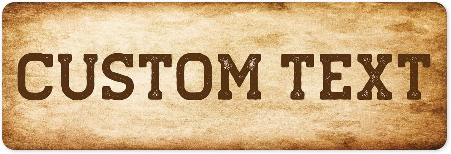 Custom Sign, Custom Street Sign, 11 Font Colors, 13 Font Styles, 4 Hole Options, 22 Sizes, 6x18 Inches, Rust Free DiBound, Fade Resistant, Made in USA by My Sign Center (Vintage)