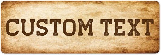 Custom Sign, Custom Street Sign, 11 Font Colors, 13 Font Styles, 4 Hole Options, 22 Sizes, 6x18 Inches, Rust Free DiBound, Fade Resistant, Made in USA by My Sign Center (Vintage)