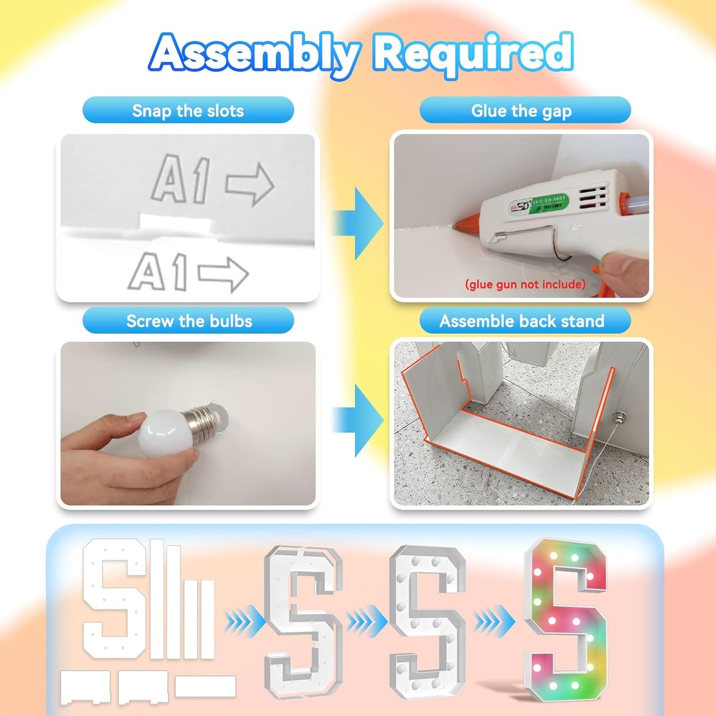 Ledido 4FT Marquee Light Up Letters, 34 Colors Changing Marquee Letter 4 Feet Tall with Remote, Big Letters for Party Wedding Graduation Birthday Decorations, Large Light Up Letter R