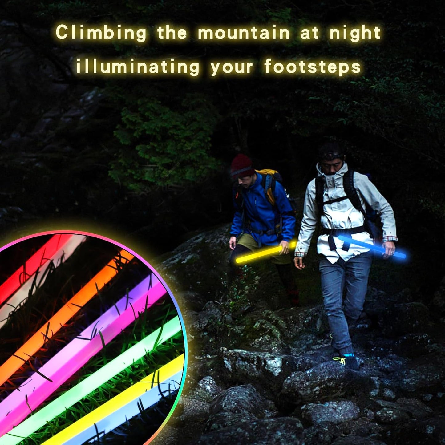 20 Pcs Ultra Bright Large Glow Sticks 14 Inch Industrial Grade 8 Colors Jumbo Light Sticks Emergency glow in the dark for Camping Accessories, Party,Hurricane, Earthquake, Survival Kit