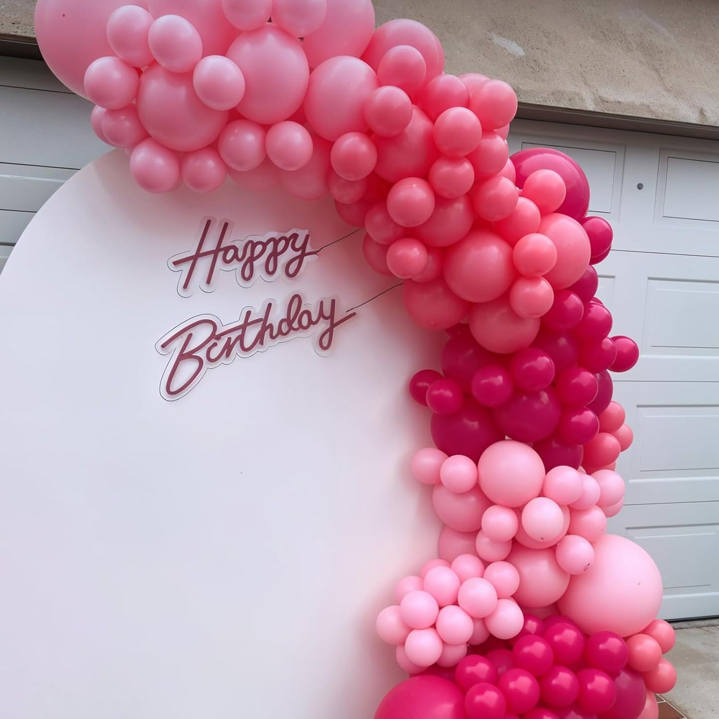 Hot Pink Balloons, 60pcs Metallic Pink Magenta Balloons With Macaron Heart Latex Balloon Confetti balloon For Girls Women Princess Birthday Baby Shower Bridal Shower Engagement Party Wedding Decor